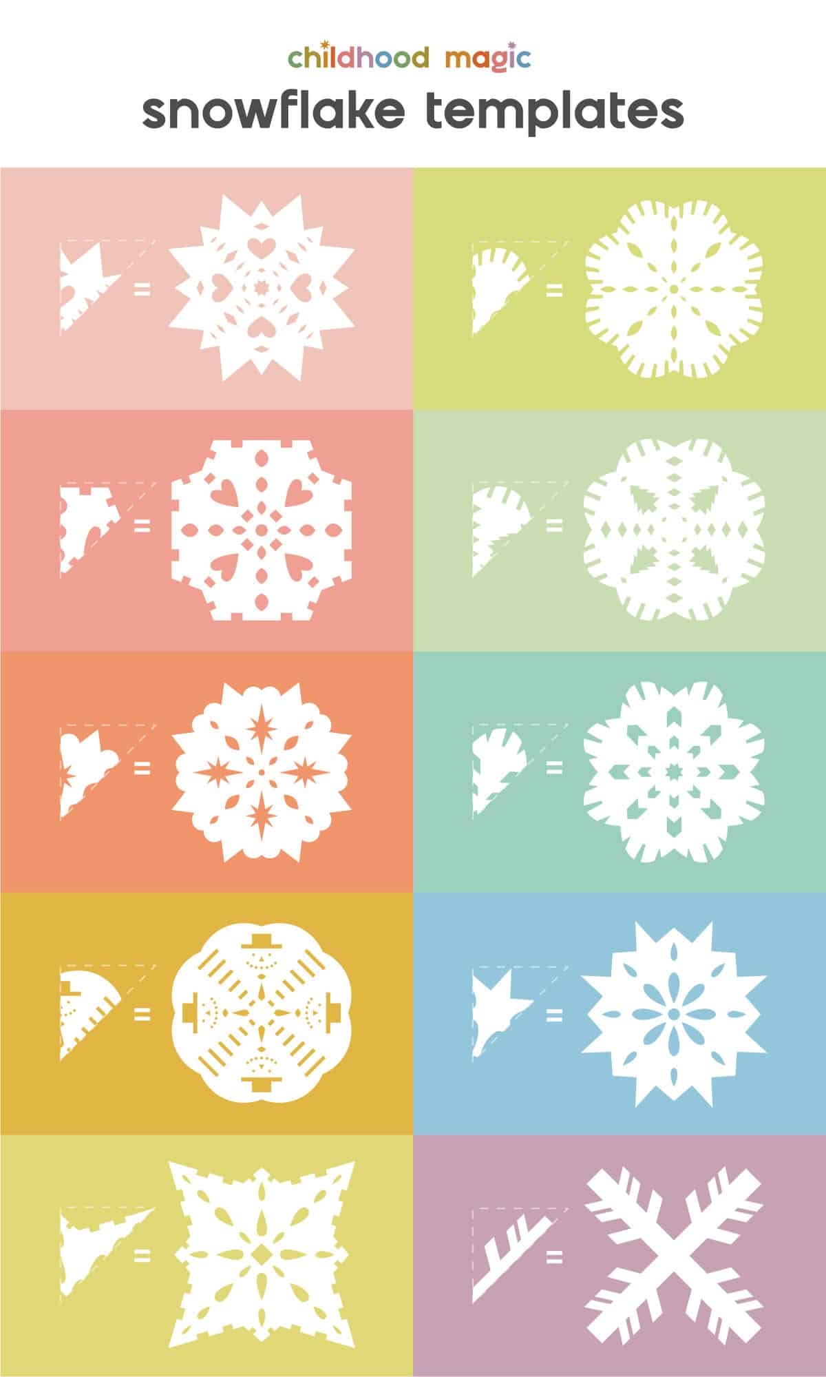 Printable Cut Easy Paper Snowflake Pattern Template