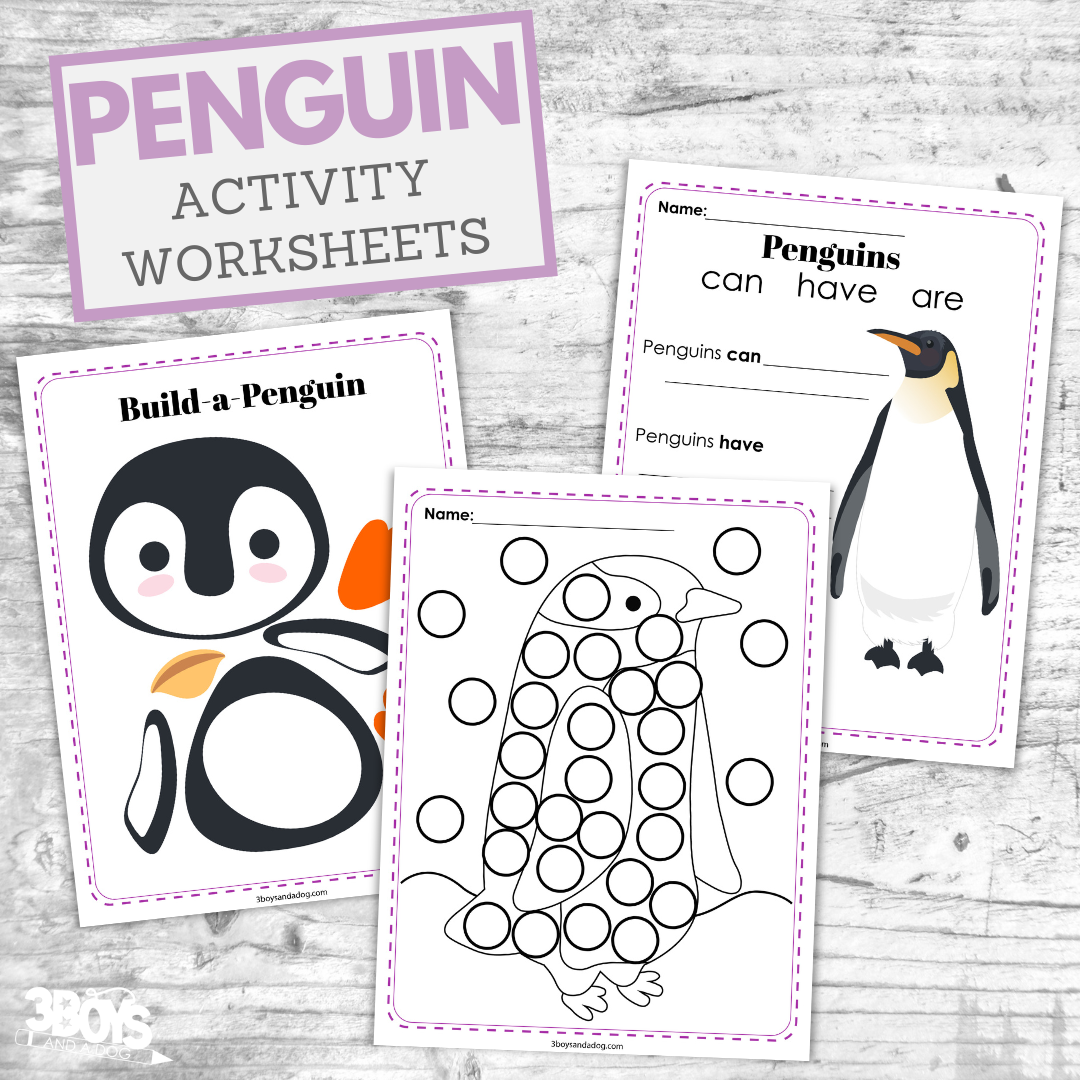 Penguin Activity Sheets For Kids