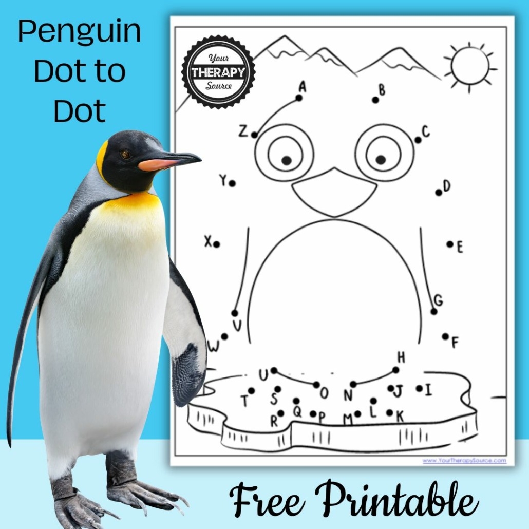 Penguin Dot To Dot Free Printable Your Therapy Source