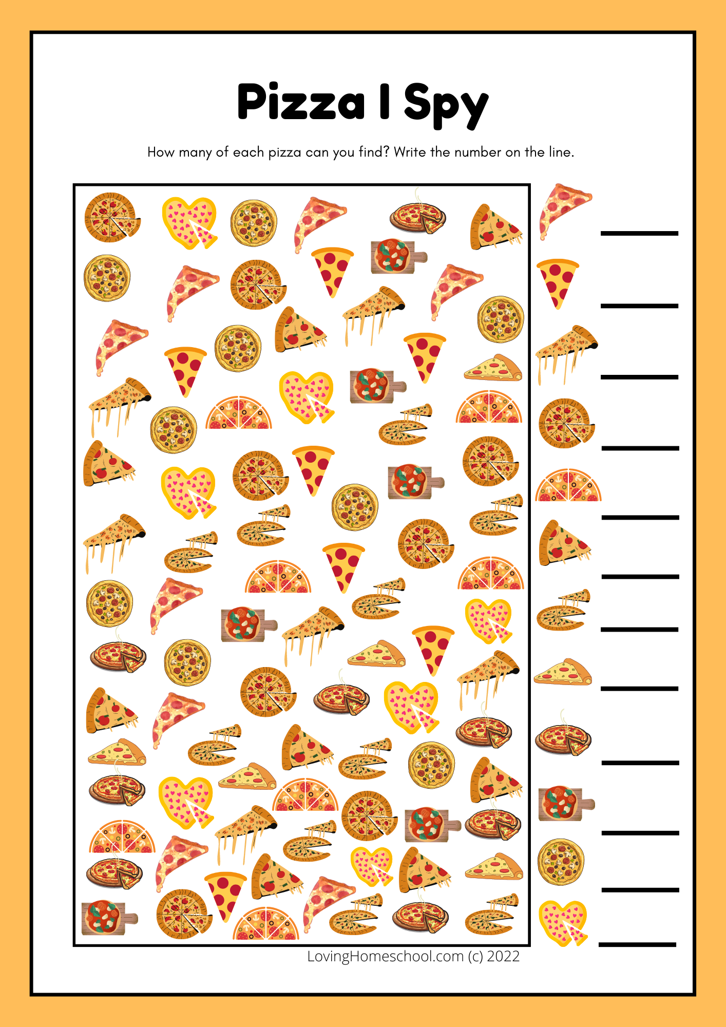 Free Printable I Spy Worksheets