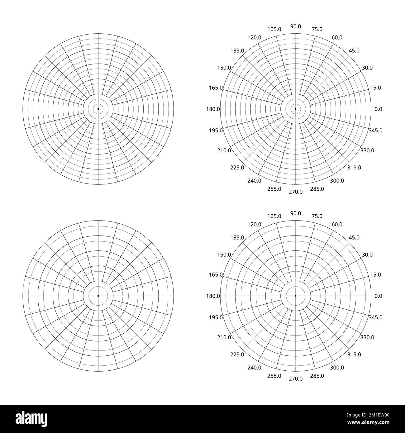 Polar Graph Paper Black And White Stock Photos Images Alamy