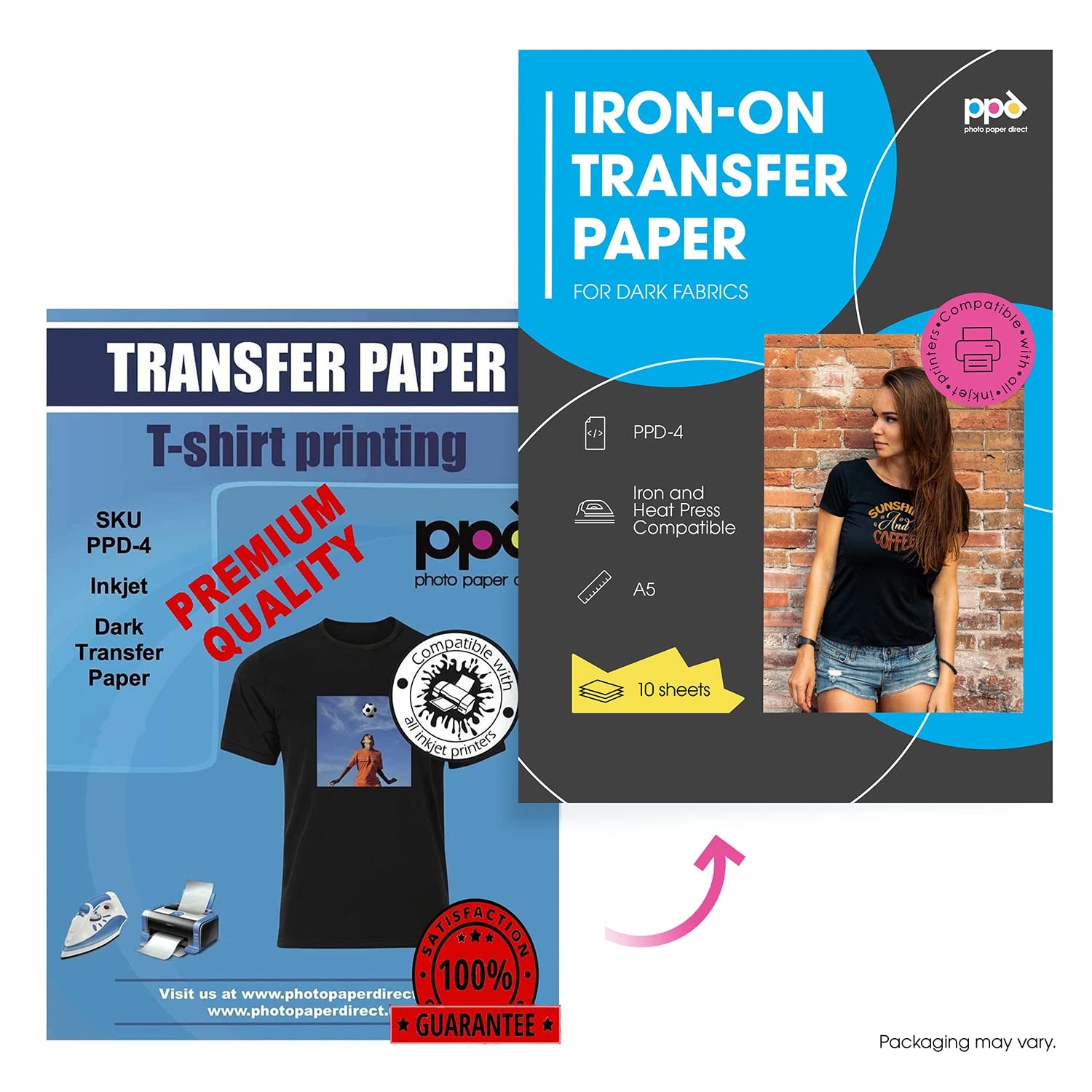 PPD 10 X A5 Inkjet Premium Transfer Paper For Dark Textile Iron Transfer Press PPD 504 10 Amazon de Home Kitchen