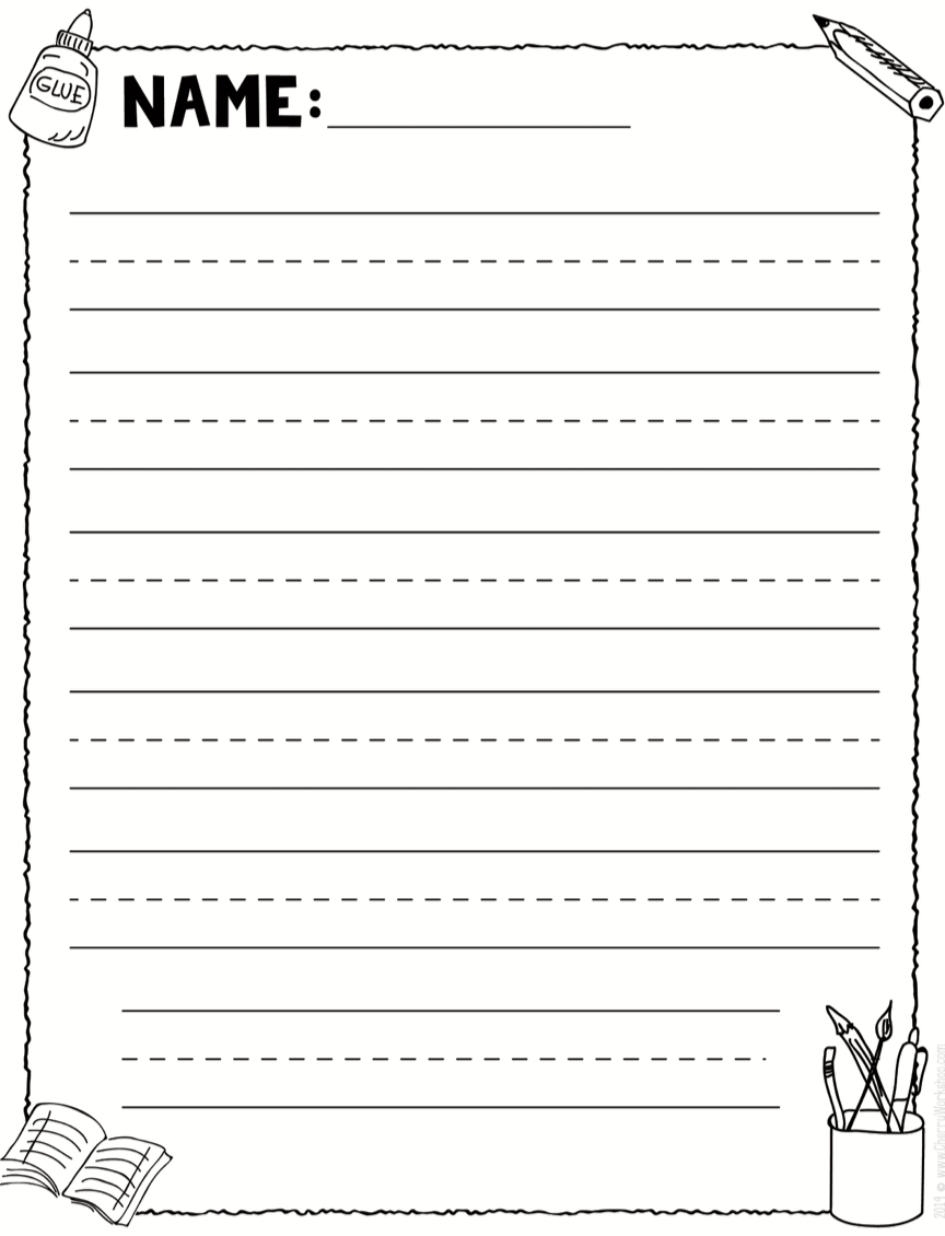 Primary Lined Writing Paper Templates