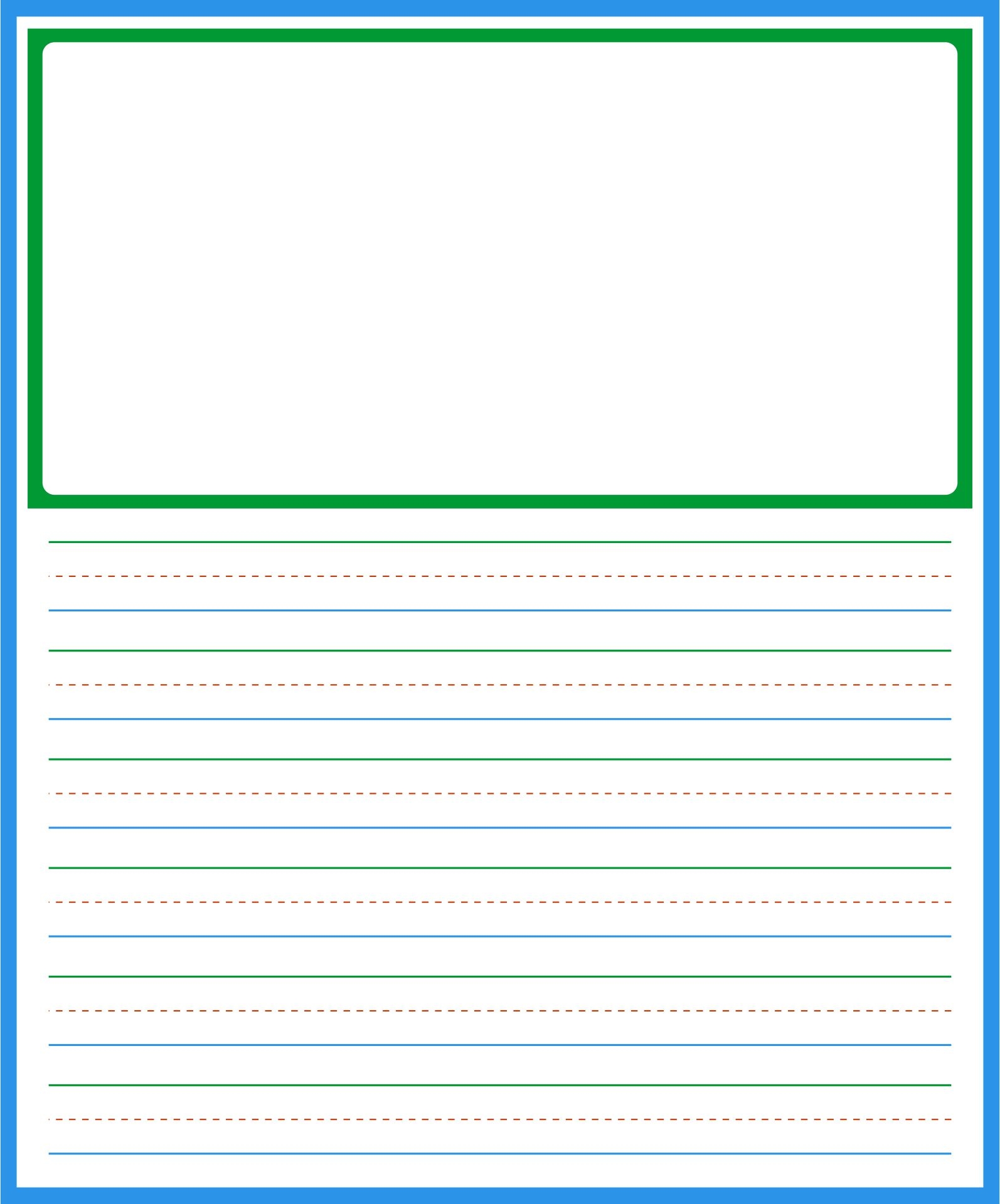 Printable Free Writing Paper With Picture Box Pdf