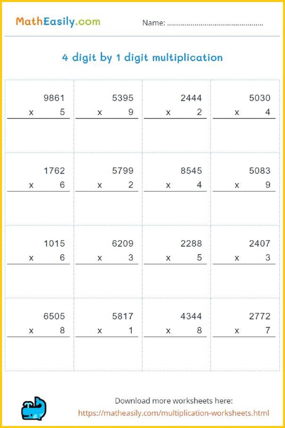 Free Printable Math Worksheets For 3rd Grade