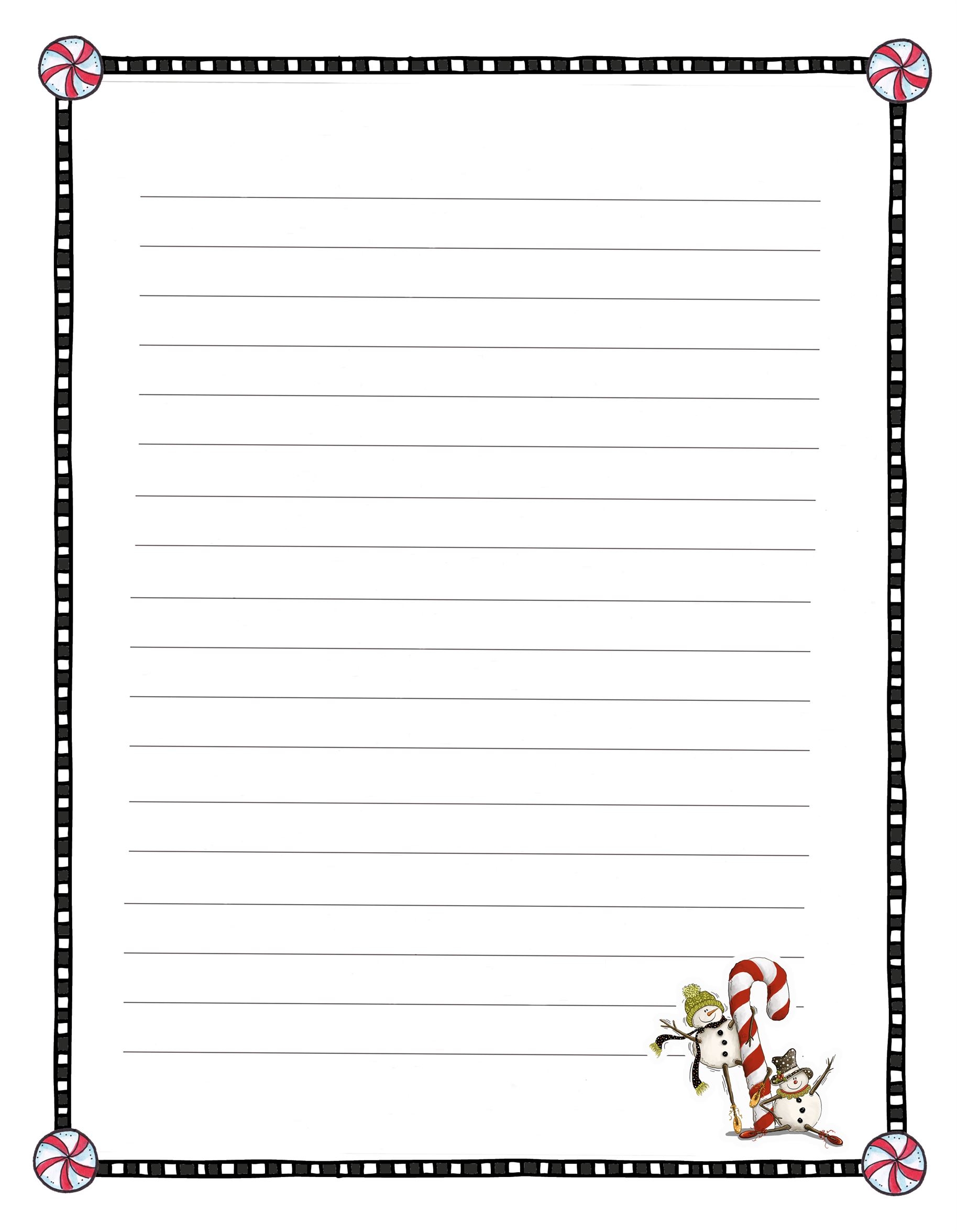 Printable Christmas Notepaper Stationery 56 Free Designs