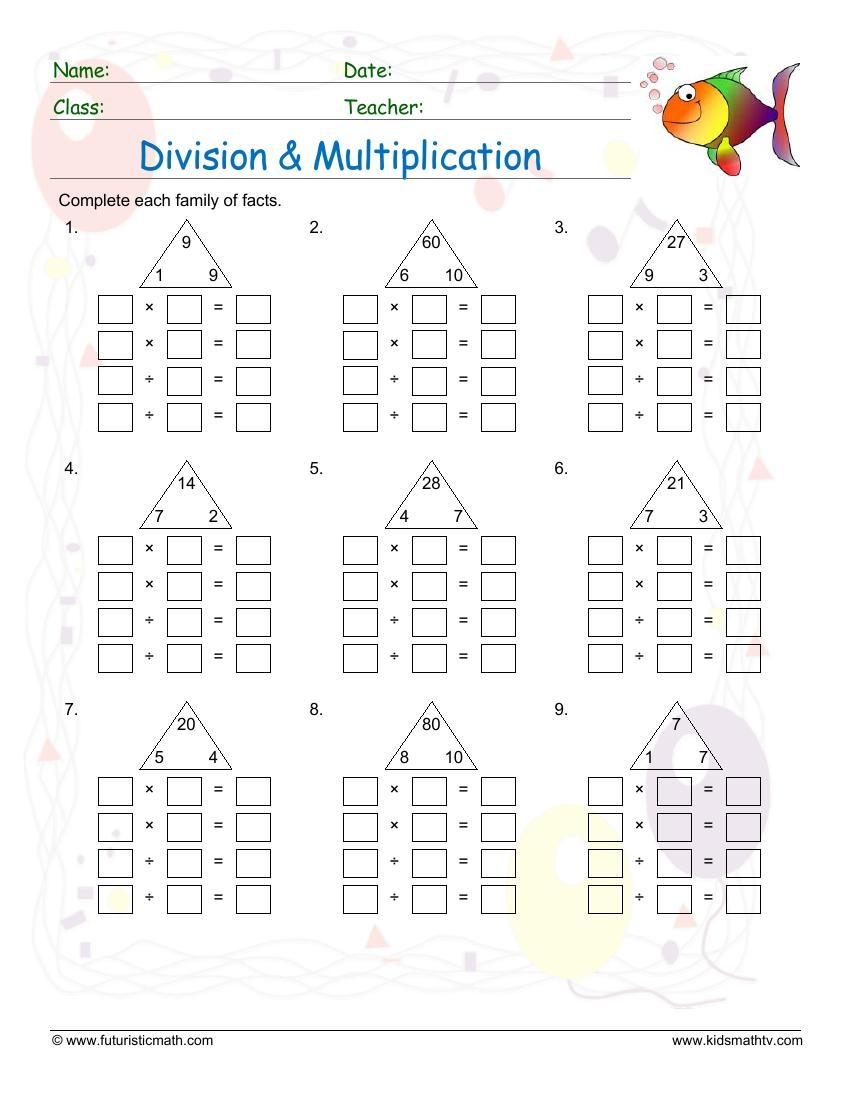 Free Printable Worksheets Division