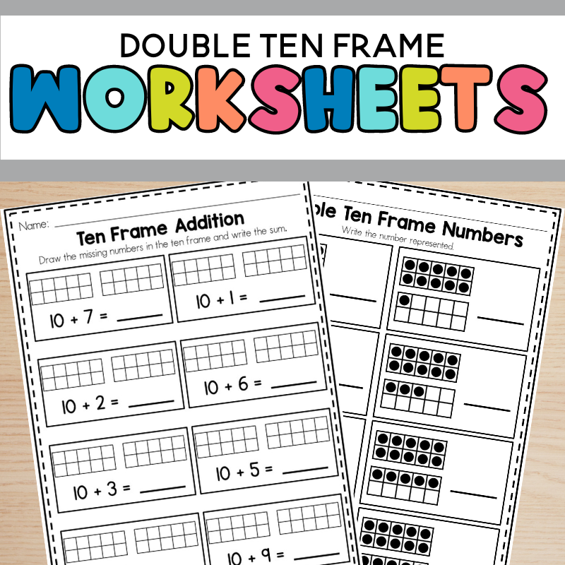 Free Printable Subtraction Using Ten Frames Worksheets