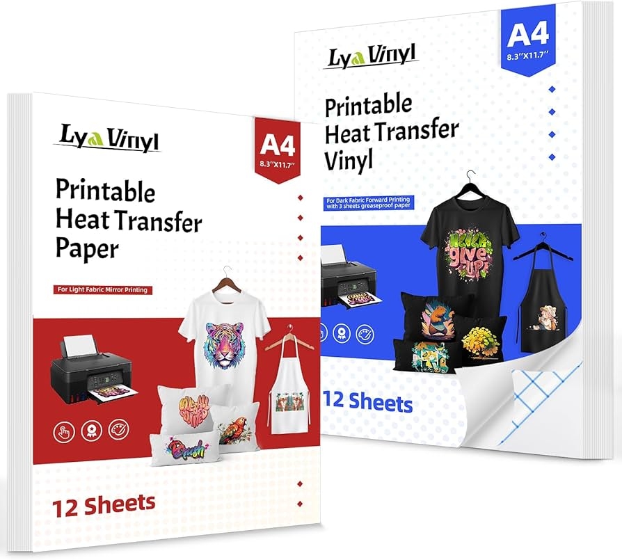 Printable Heat Transfer Vinyl For T shirts 27 Sheets 8 5 X 11 Printable Heat Transfer Paper 