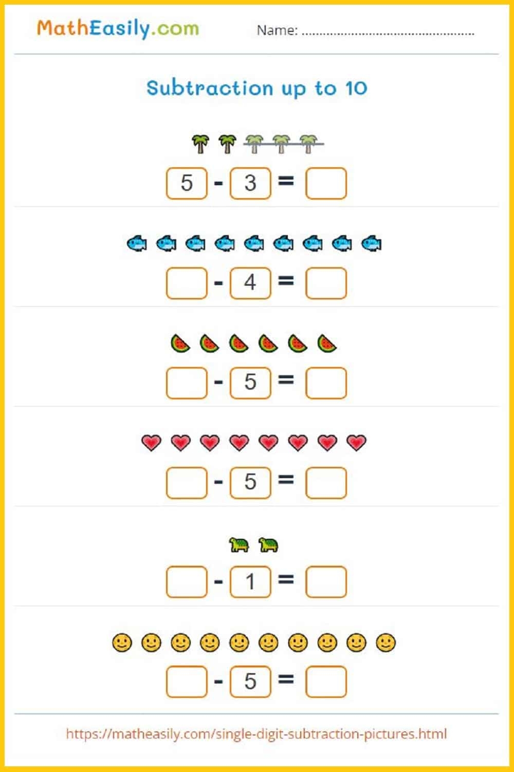 Printable Kindergarten Math Worksheets PDF Free Download