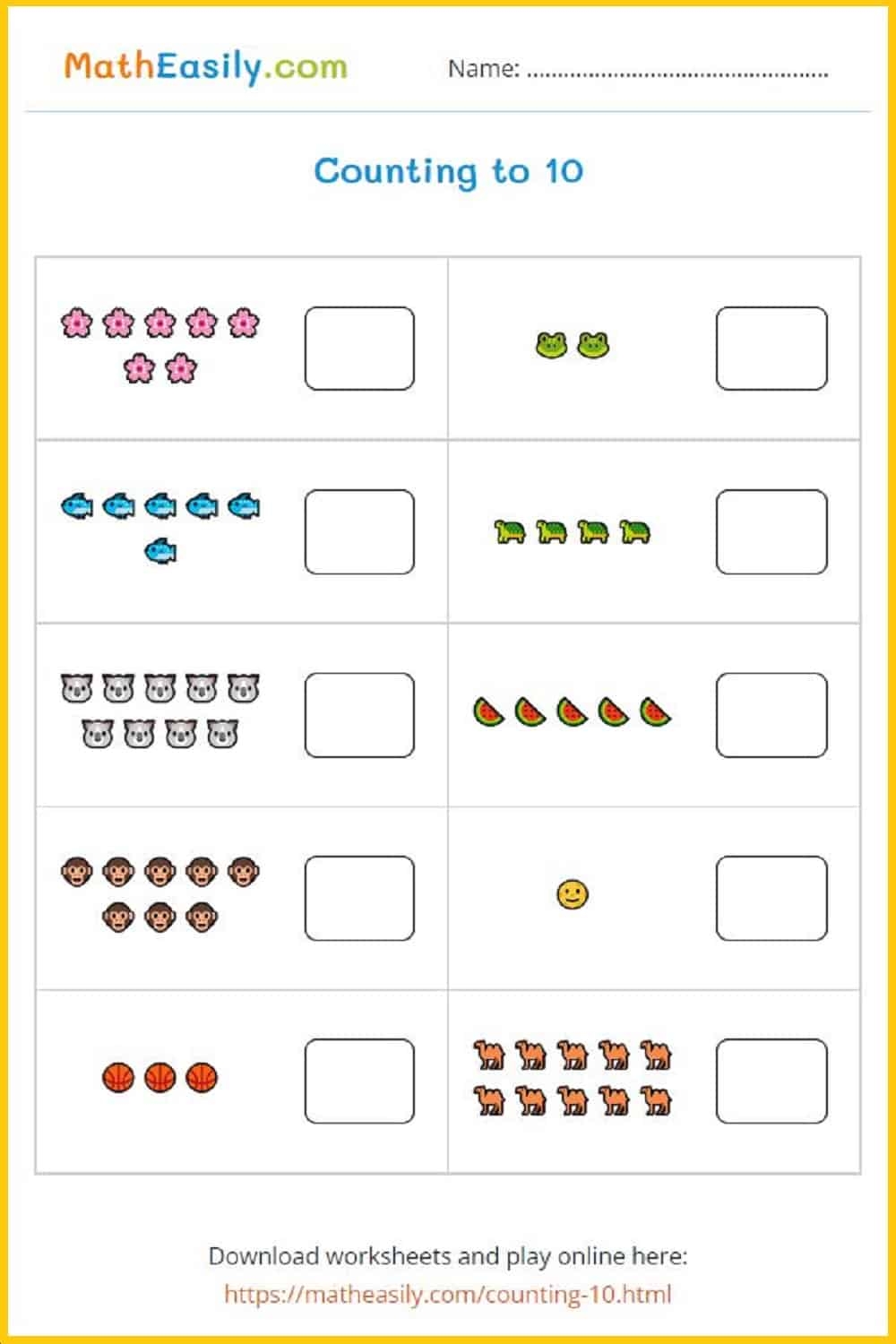 Printable Kindergarten Math Worksheets PDF Free Download