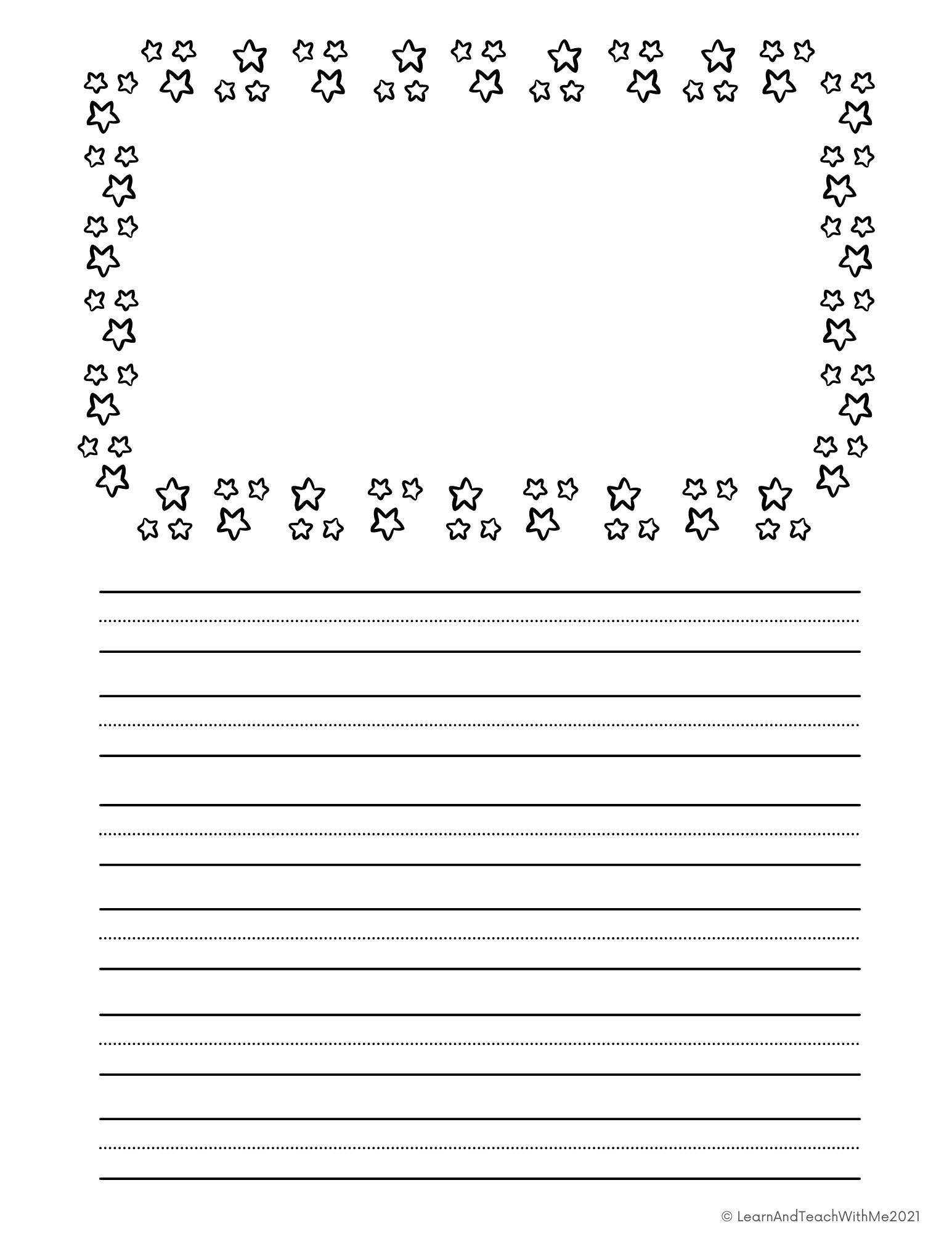 Landscape Lined Paper Printable