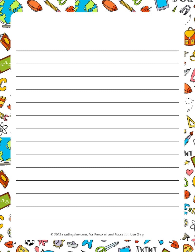 Big Lined Paper Printable