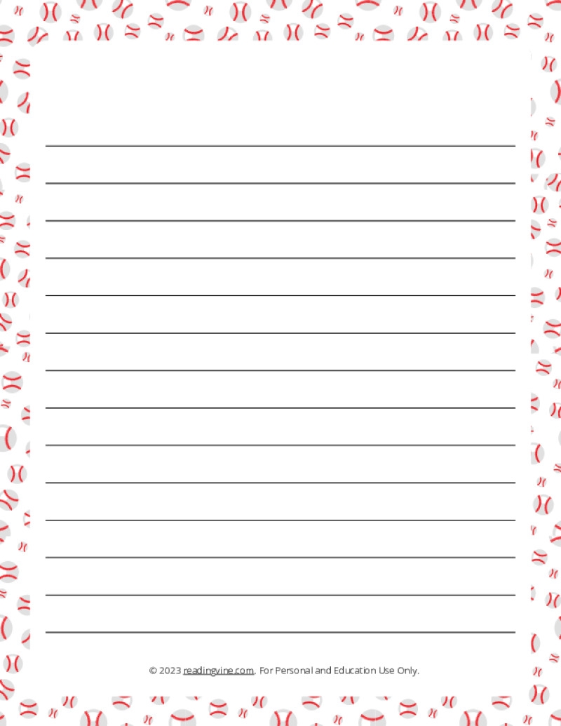 Printable Lined Paper Over 100 Writing Paper Designs
