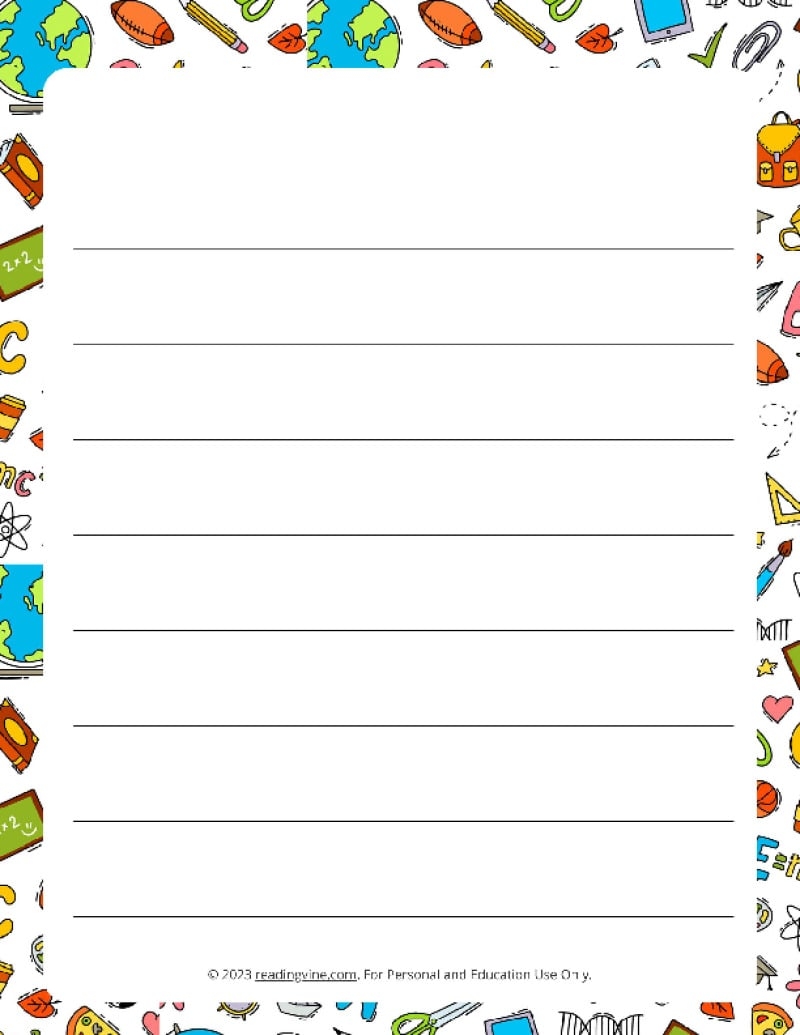 Printable Lined Paper Over 100 Writing Paper Designs Worksheets Library