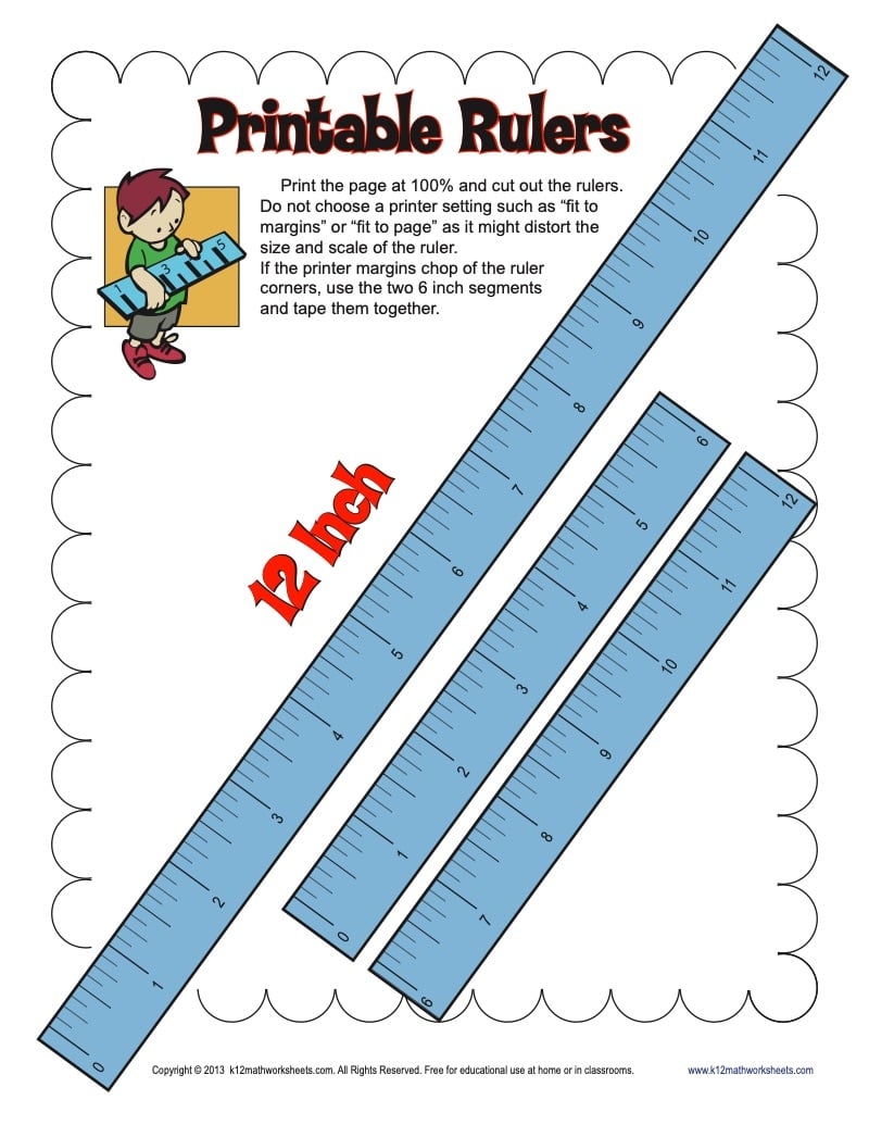Printable Mm Ruler Inches Ruler K12 Math Worksheets