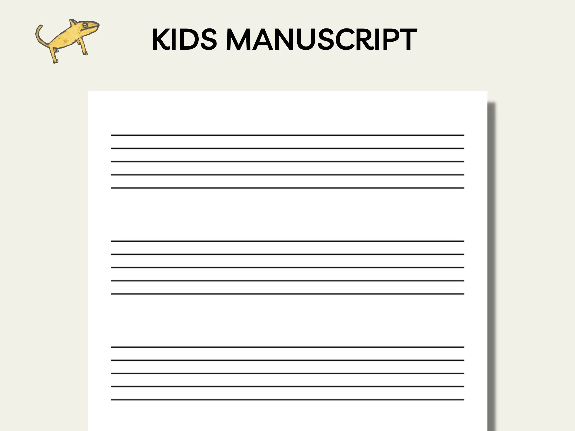 Printable Blank Manuscript Paper