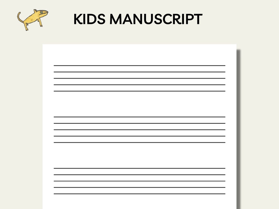 Printable Music Manuscript Kids Music Paper Large Staff Paper Worksheets Library