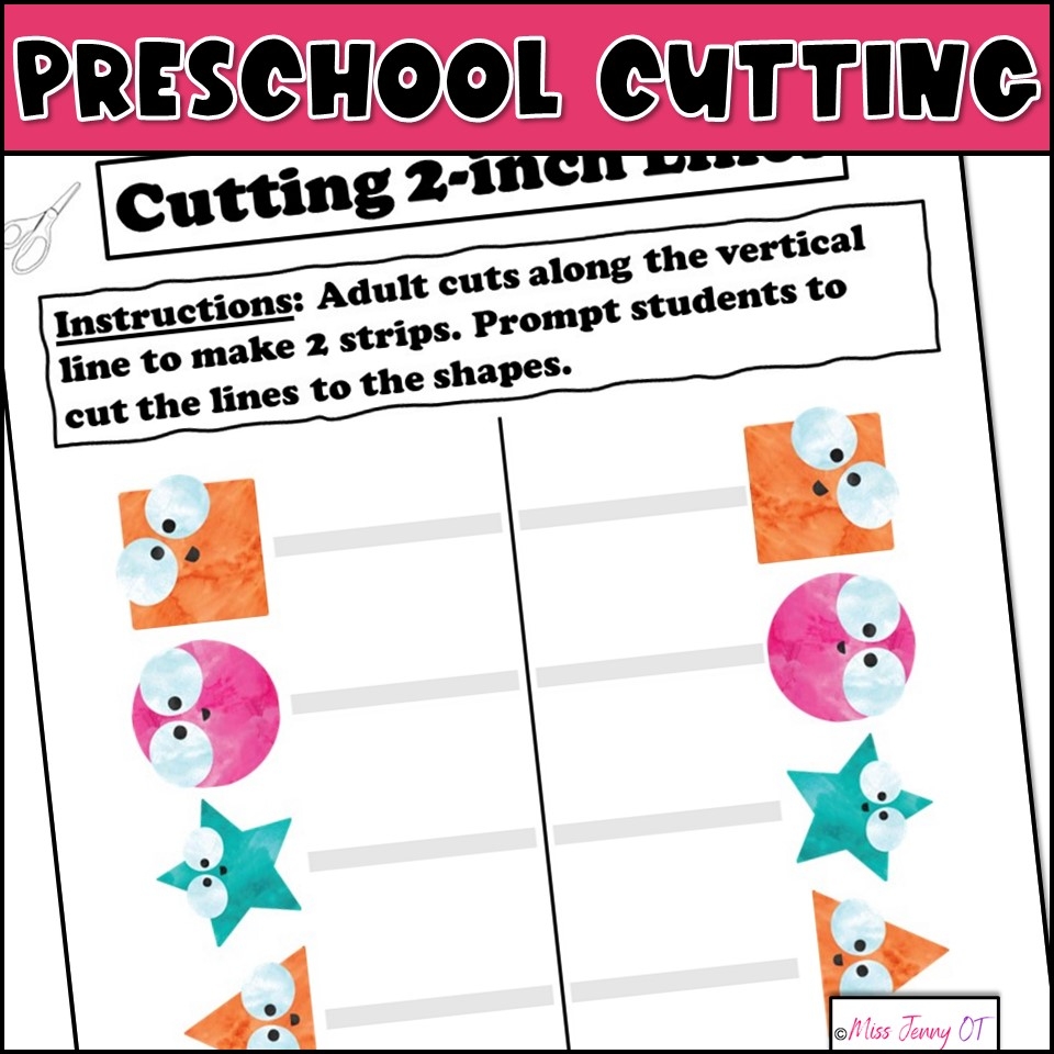 Preschool Cutting Worksheets Printable