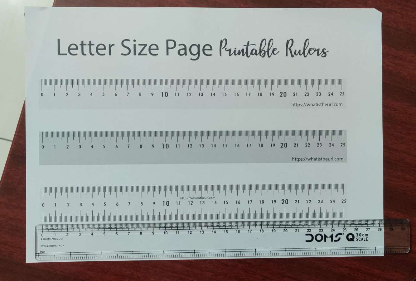 Printable Paper Ruler
