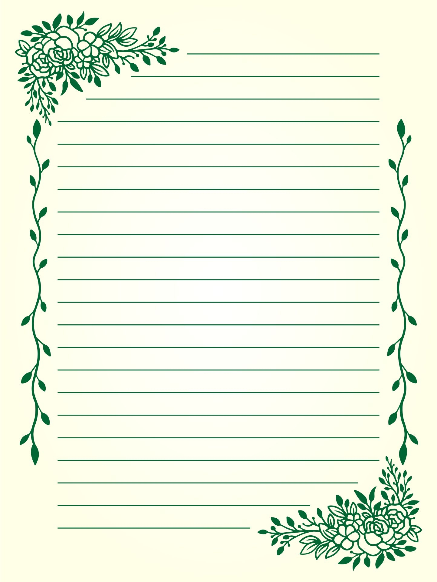 Printable Store Stationary Paper