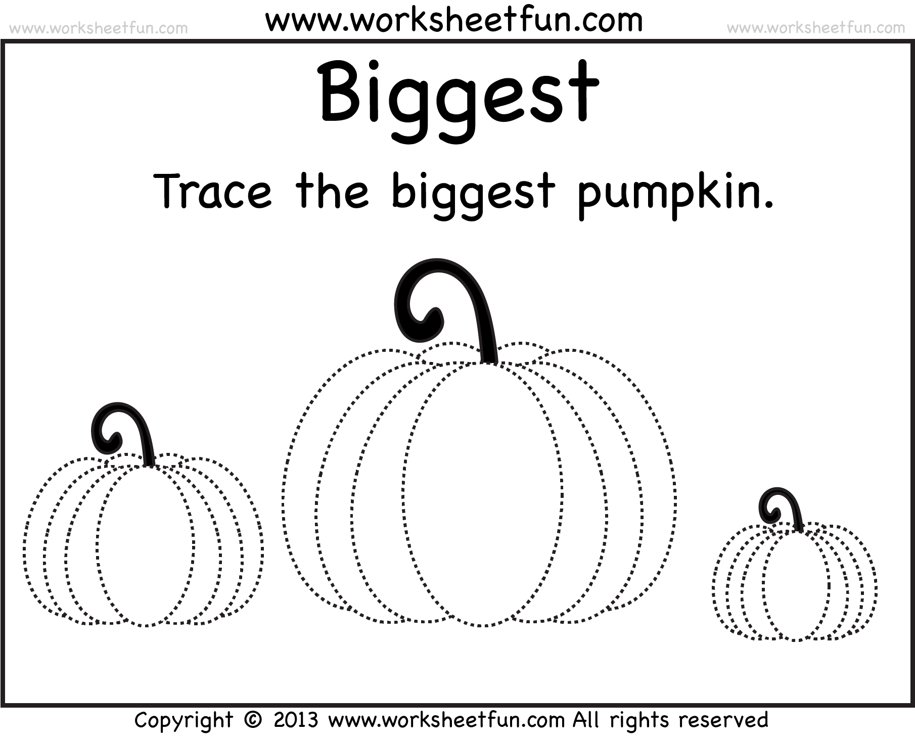 Pumpkin Tracing 2 Worksheets FREE Printable Worksheets Worksheetfun