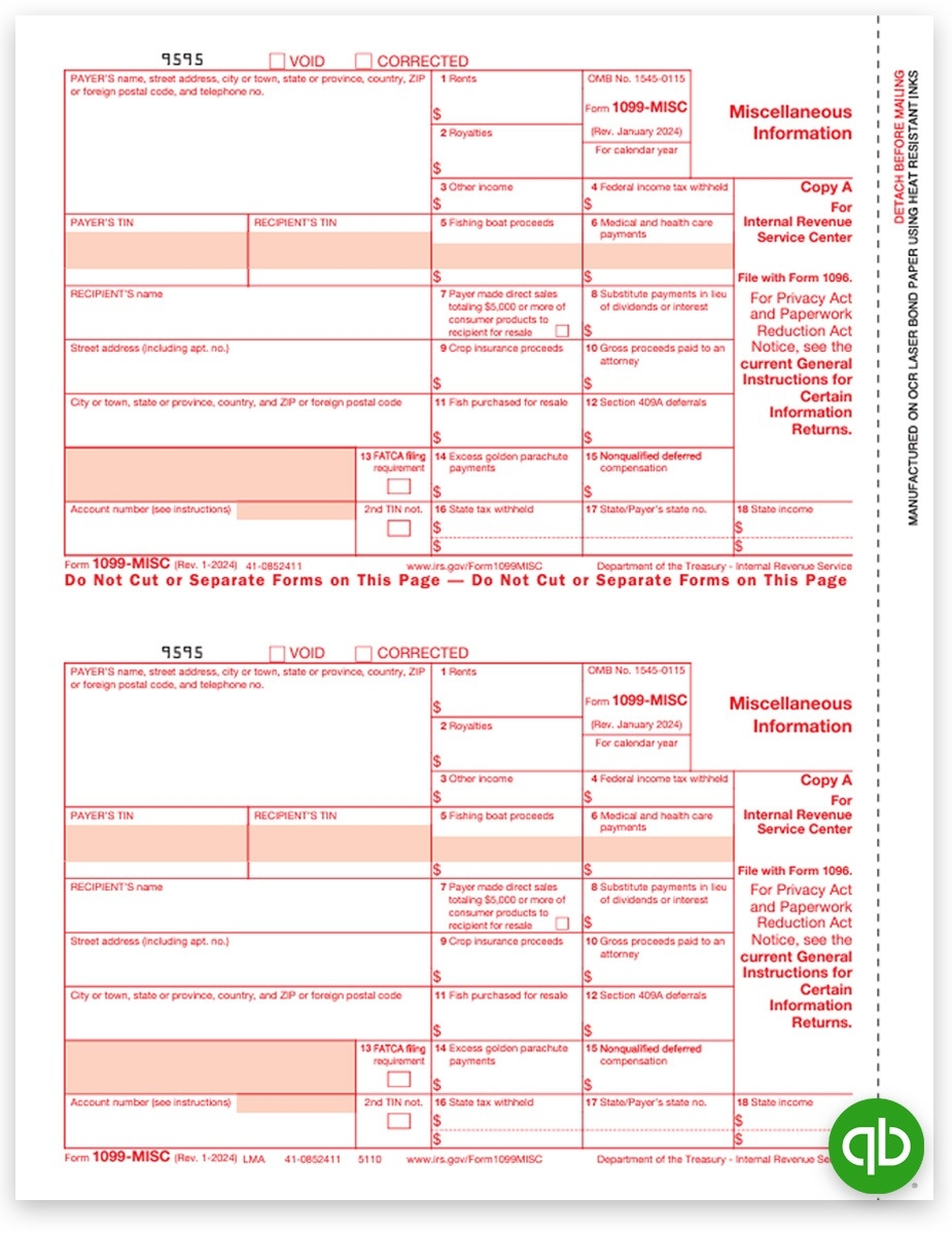 QuickBooks 1096 Forms Summary Transmittal DiscountTaxForms