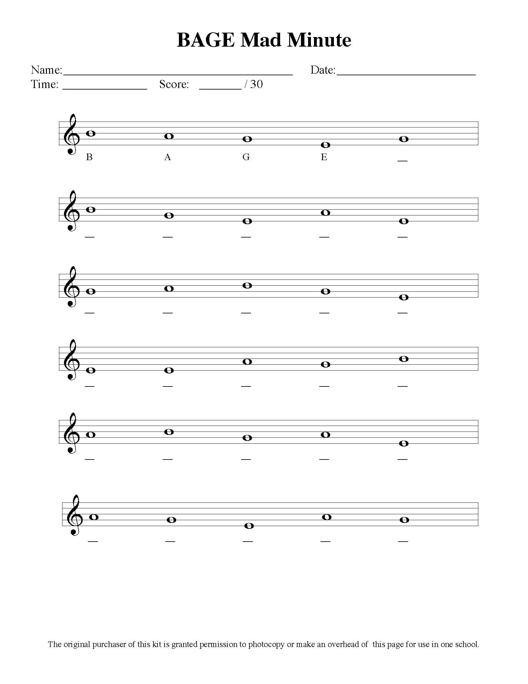 Mad Minute Printable Worksheets