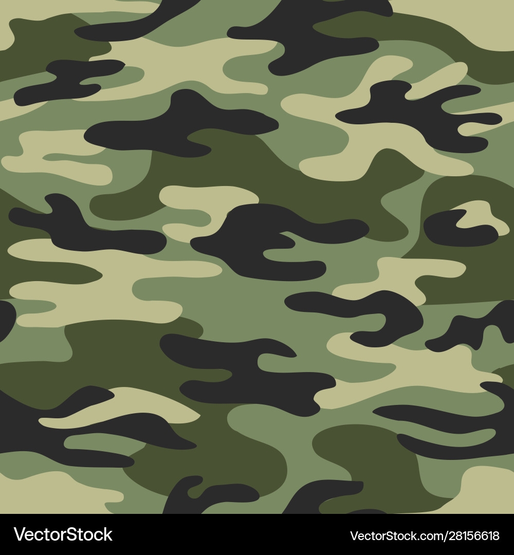 Seamless Camouflage Fabric Paper Vinyl Print Vector Image