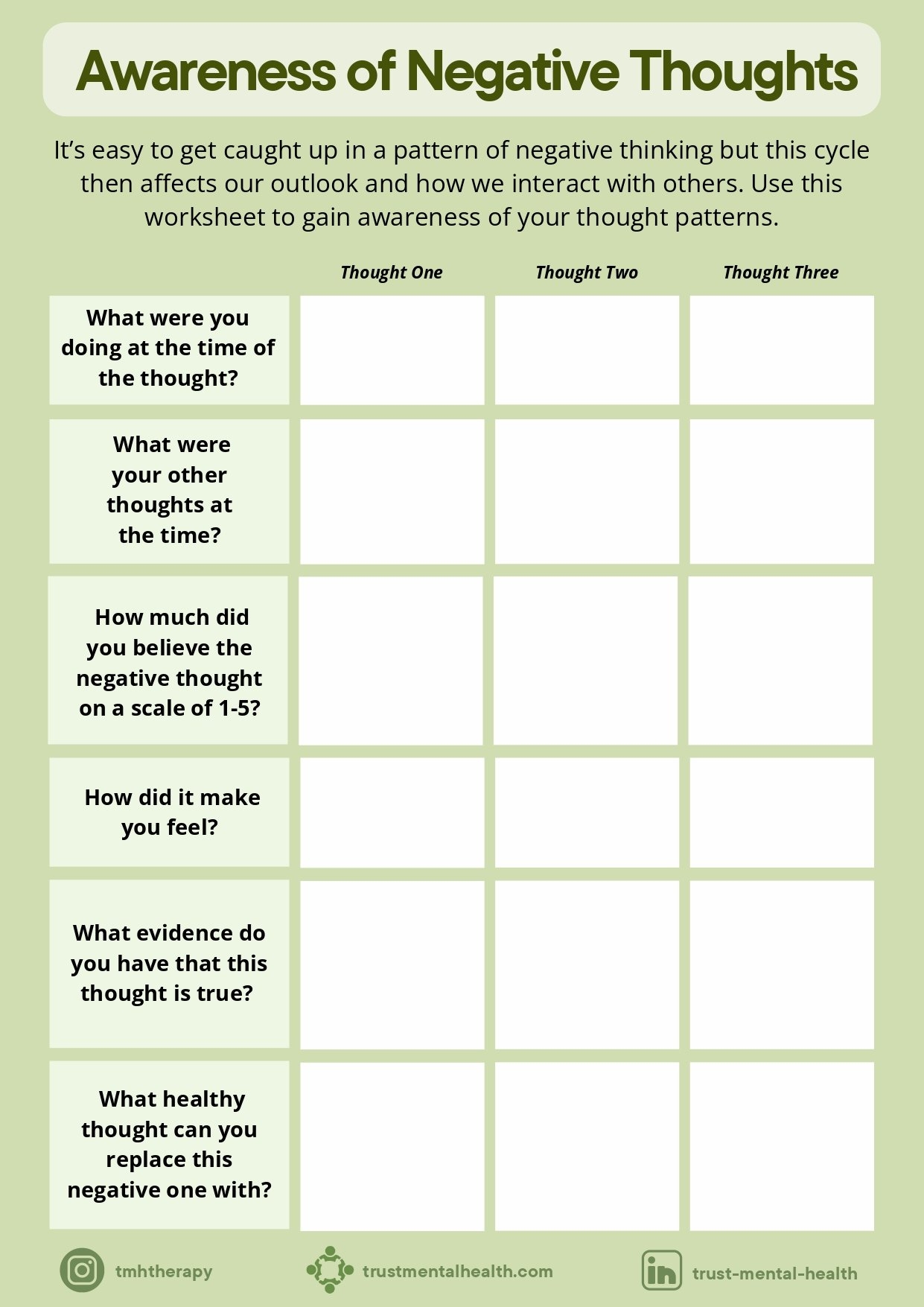 Free Printable Self Care Assessment Worksheet