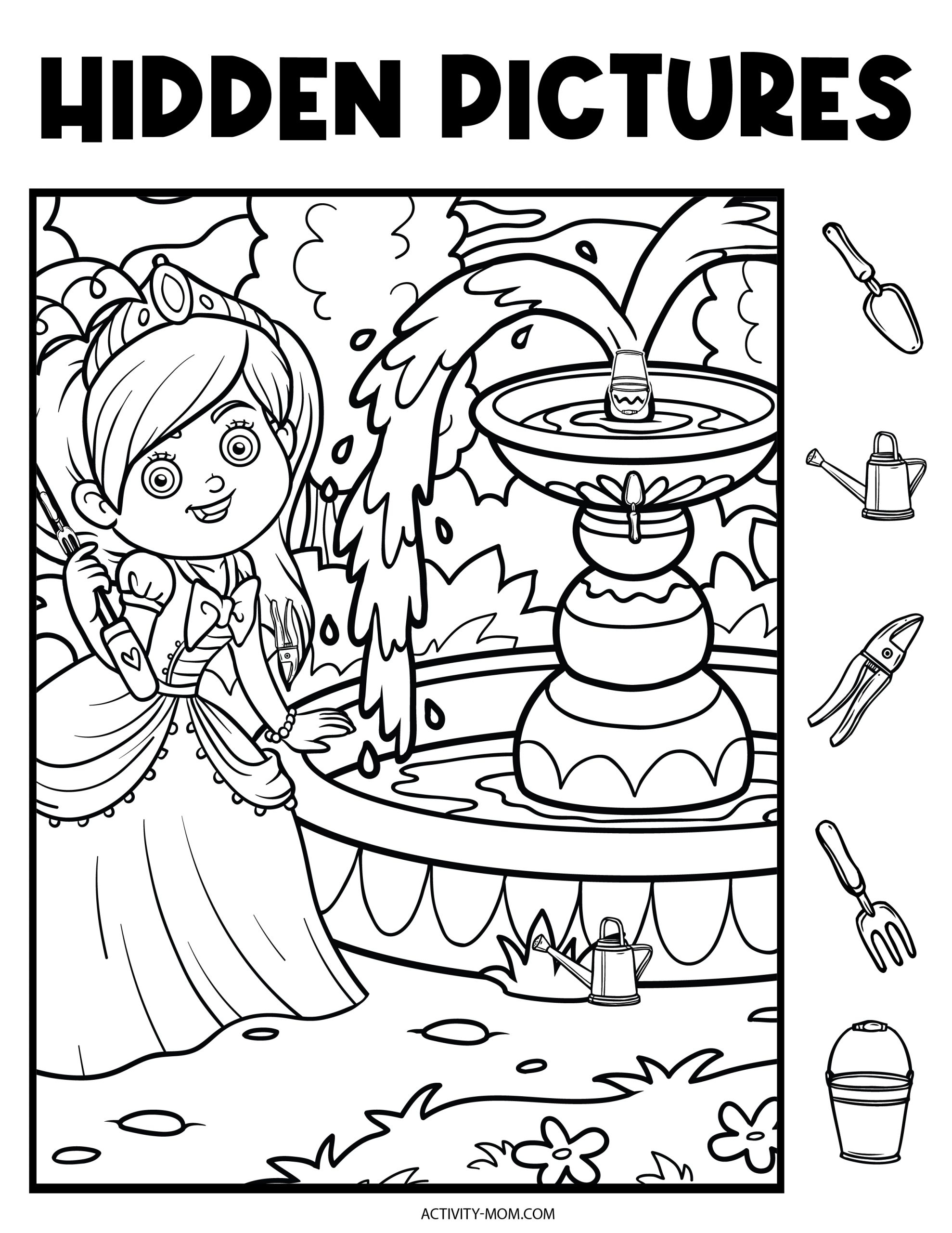 Spring Hidden Rewound Picture Worksheets