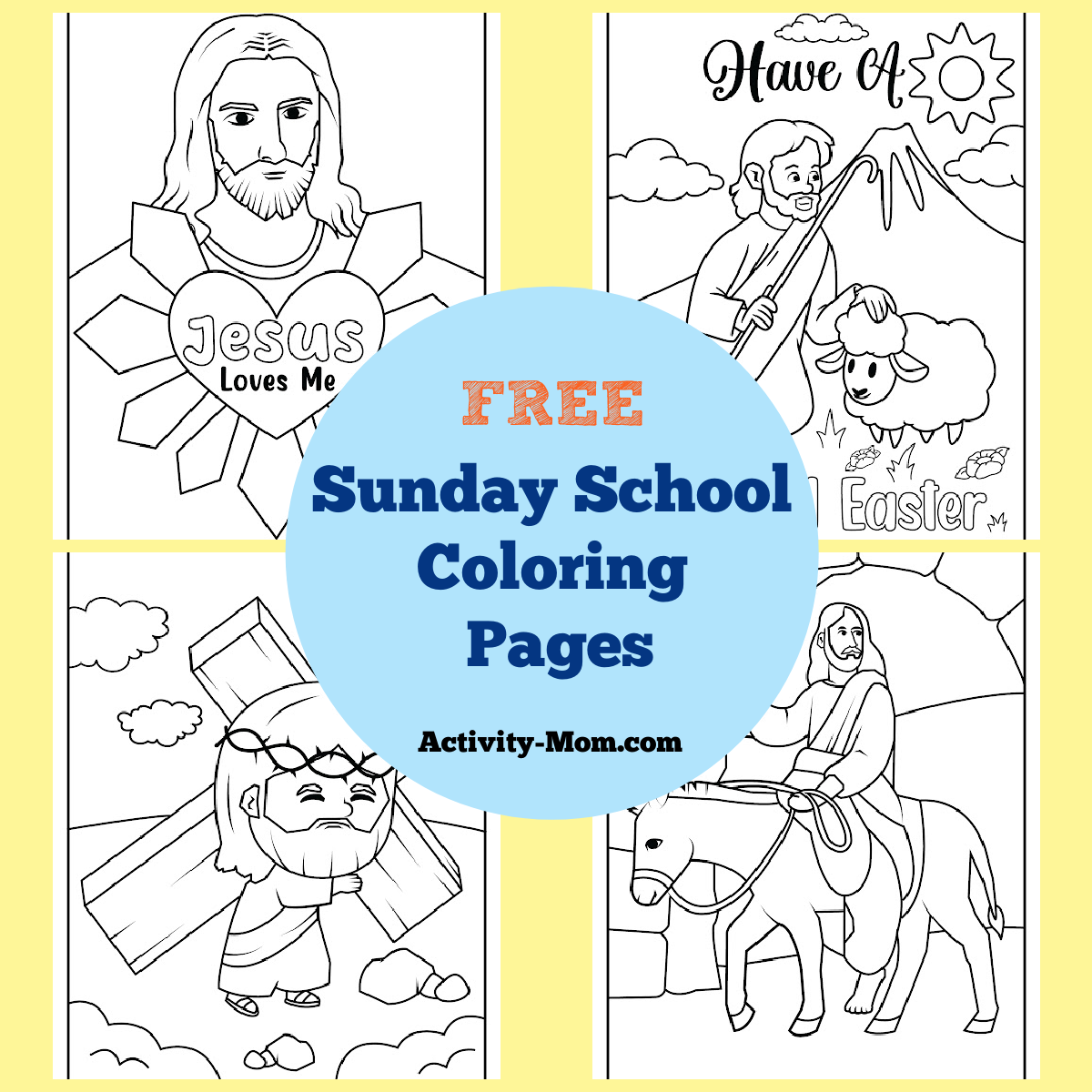 Sunday School Coloring Pages free Printable The Activity Mom