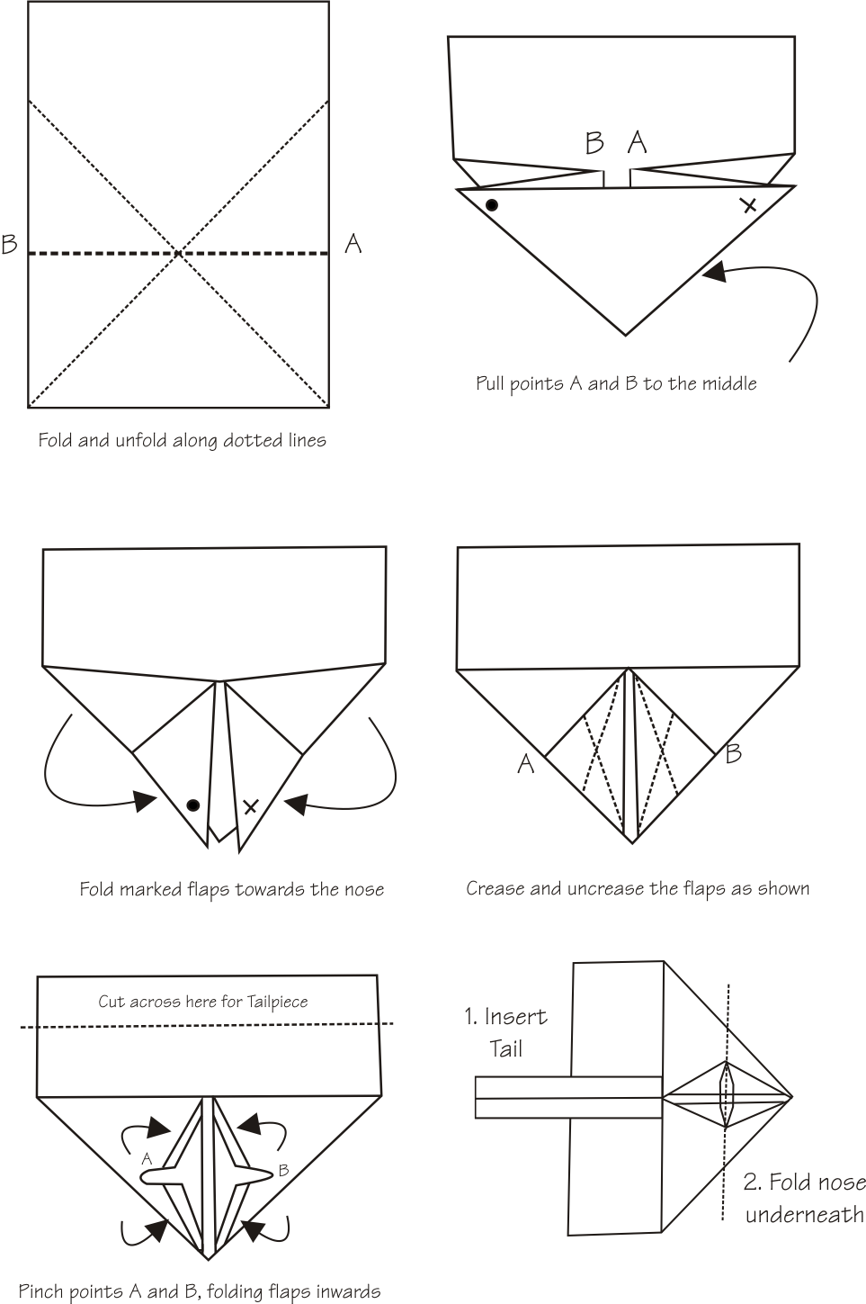 Printable Paper Airplane Patterns