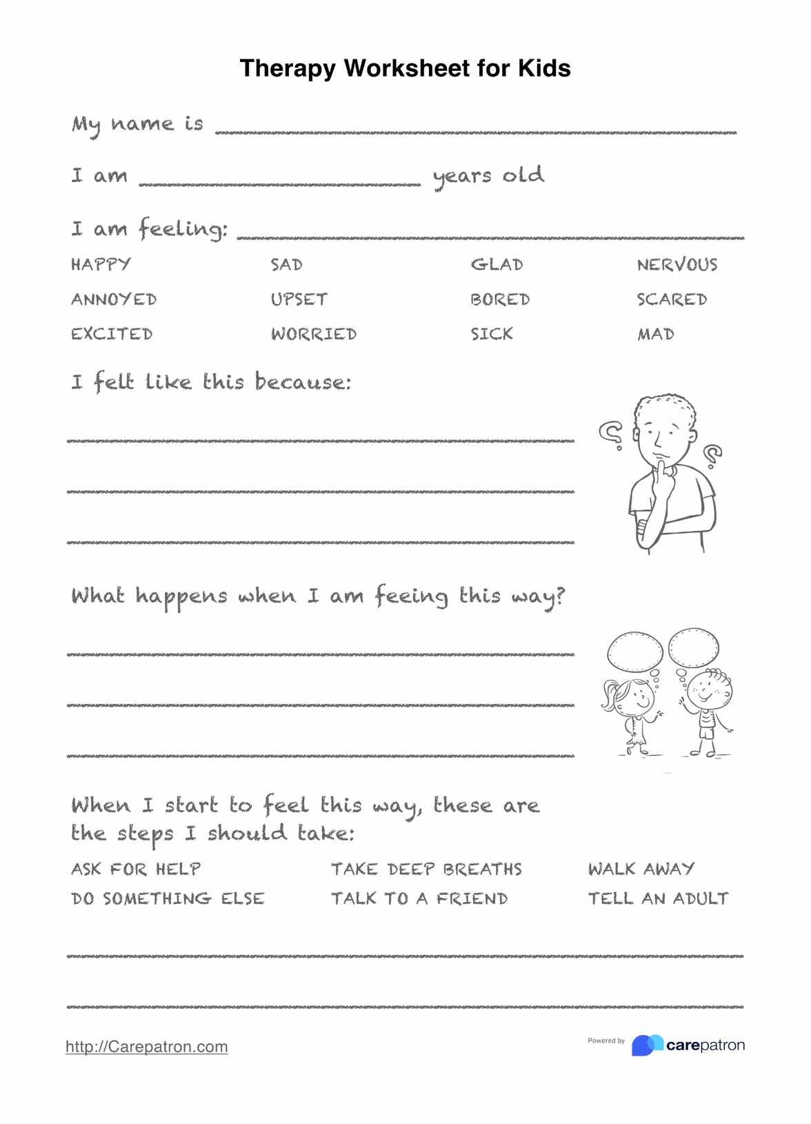 Free Printable Behavior Worksheets
