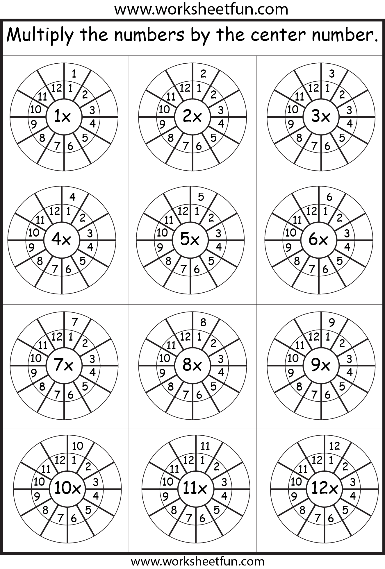 Printable Times Table Worksheets