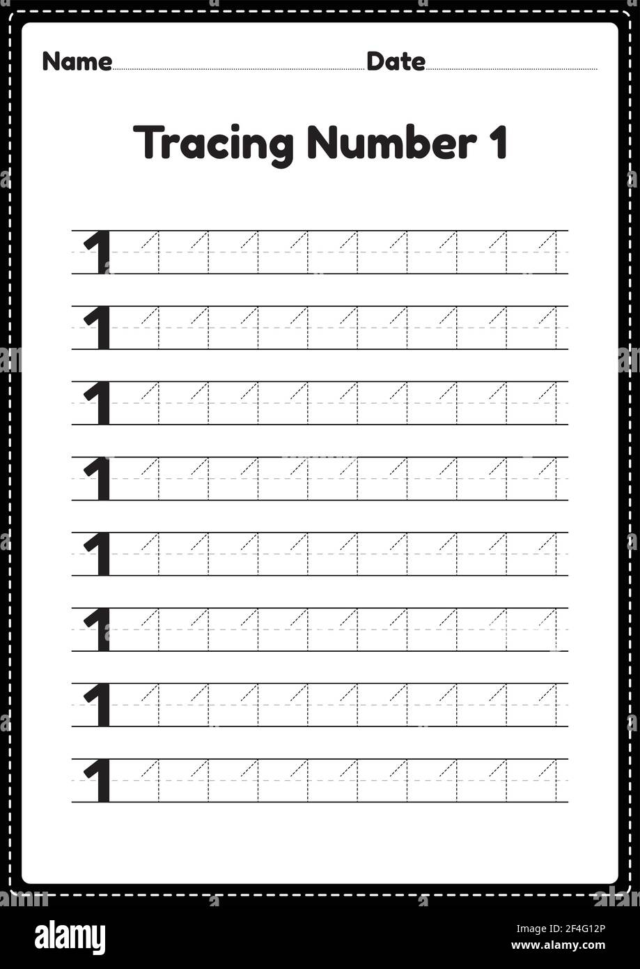 Number 1 Printable Worksheet