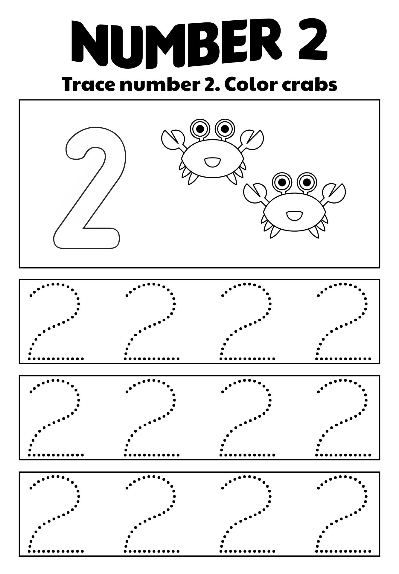 Tracing Number 2 Worksheet All Kids Network Worksheets Library