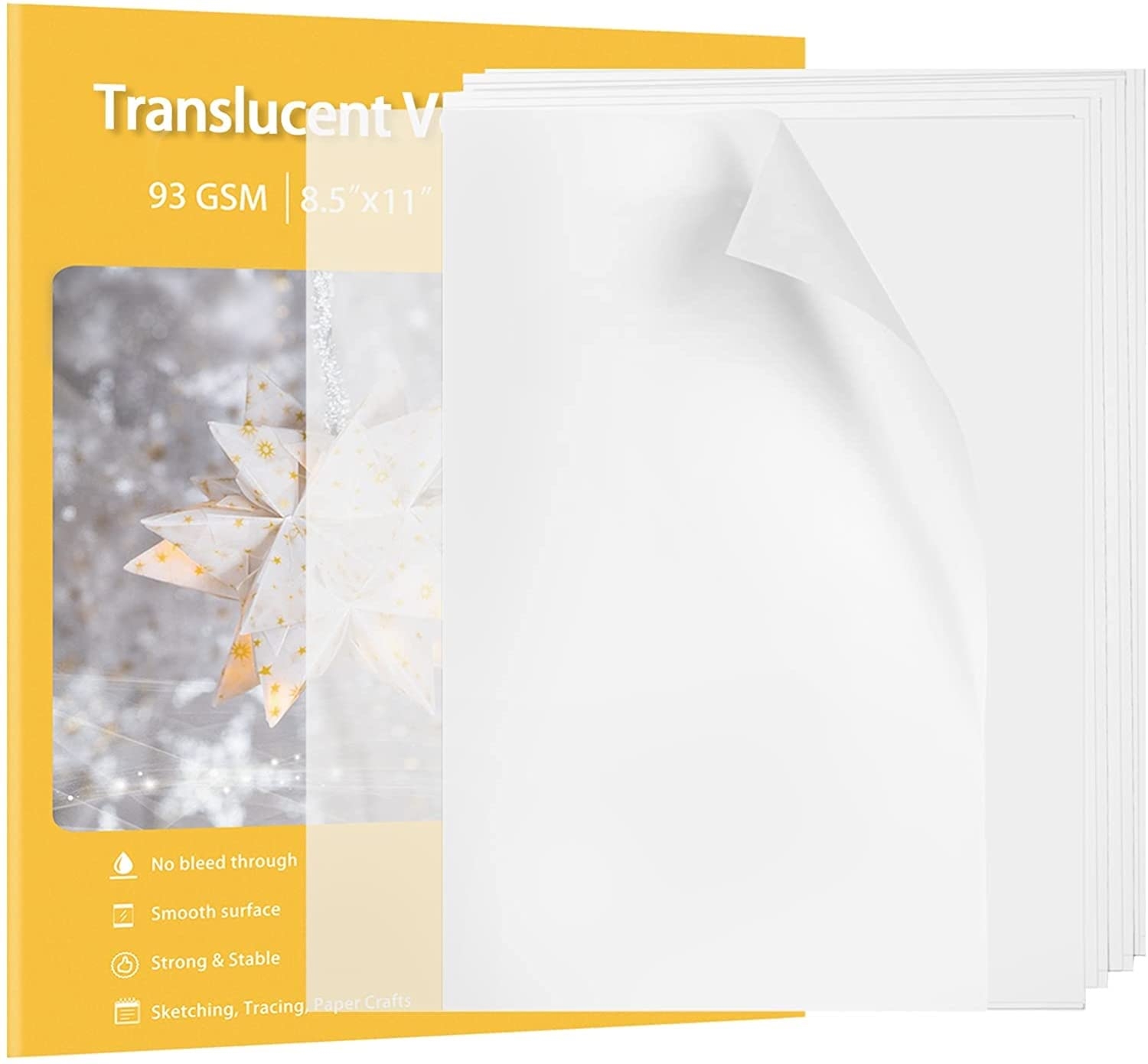 Vellum Paper Translucent Printable 110 Sheets 8 5x11 Inches For Wedding Invitations Scrapbook Project 8 5x11 Inches 93GSM 63LBS 