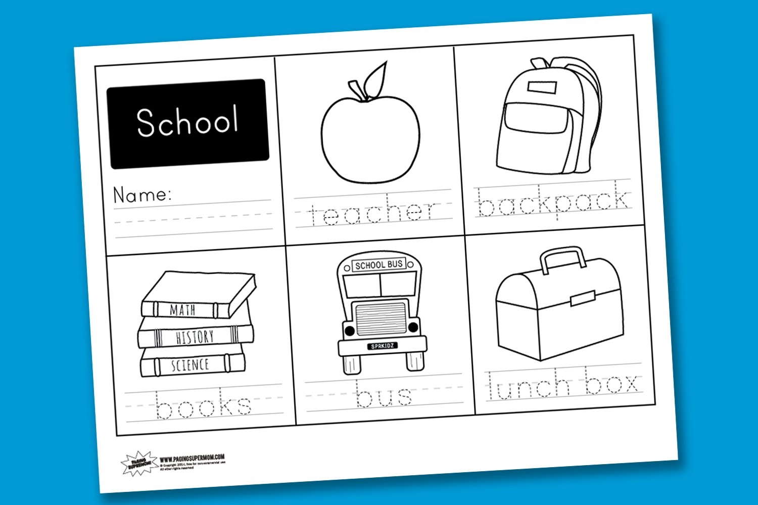 Worksheet Wednesday School Handwriting Paging Supermom
