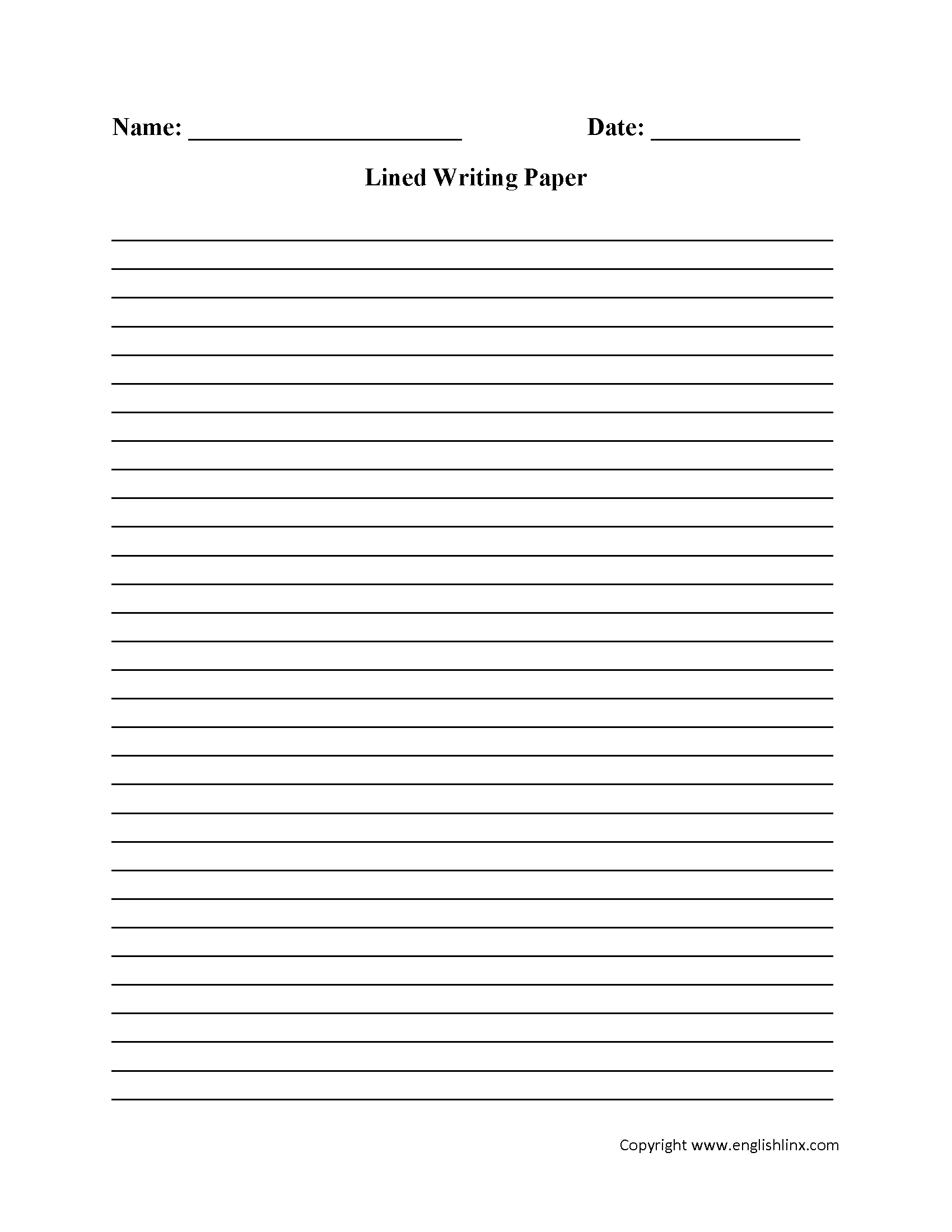 Writing Worksheets Lined Writing Paper Worksheets