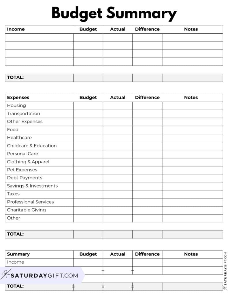 37 Budget Planners Trackers Cute Free Printables