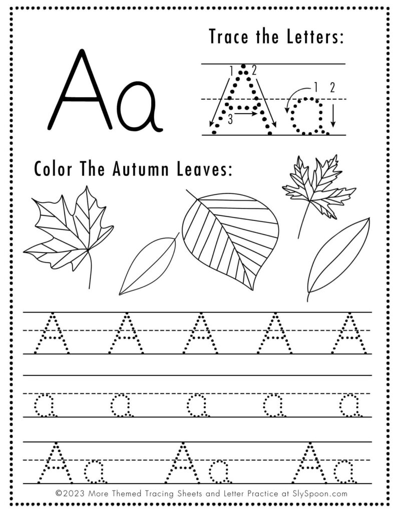 ABC Tracing Worksheets Sly Spoon
