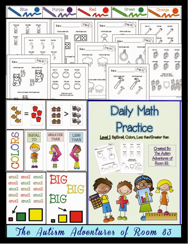 Adapting Math Worksheets Autism Adventures