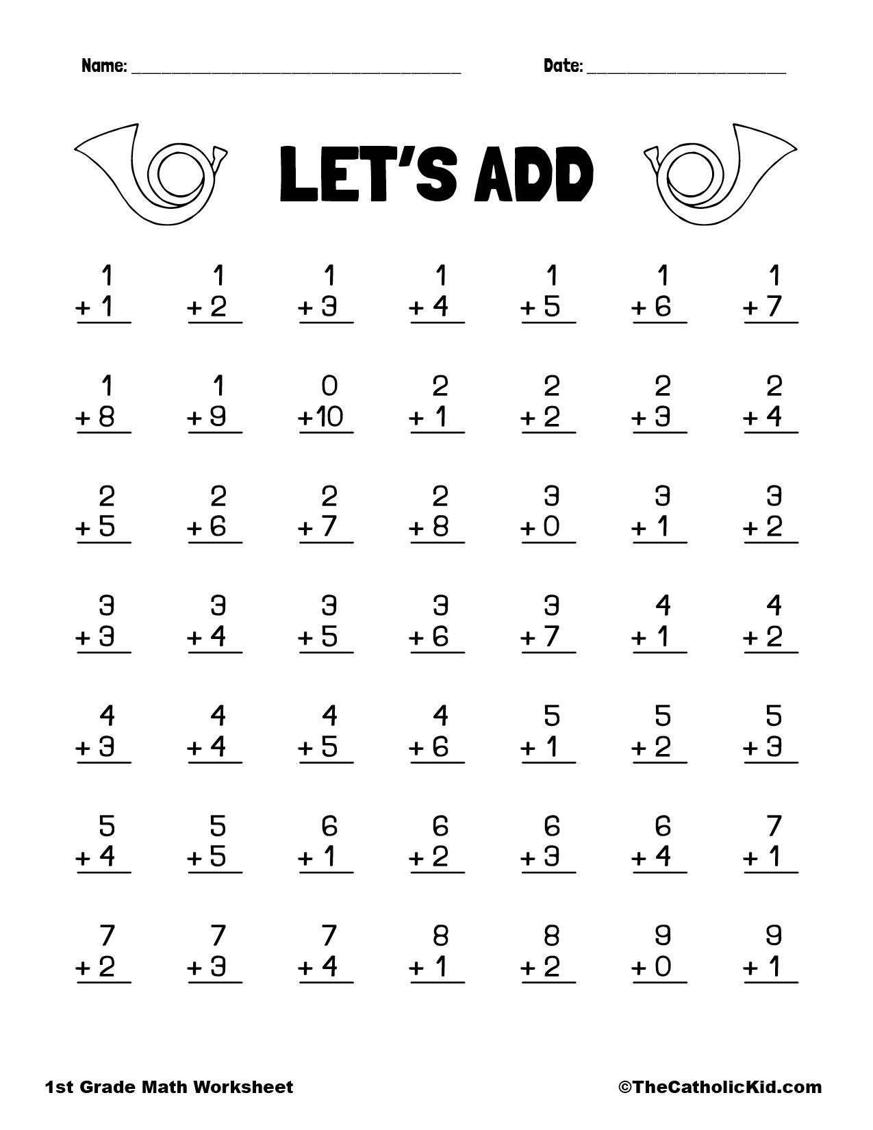 Addition Worksheets Free Printable