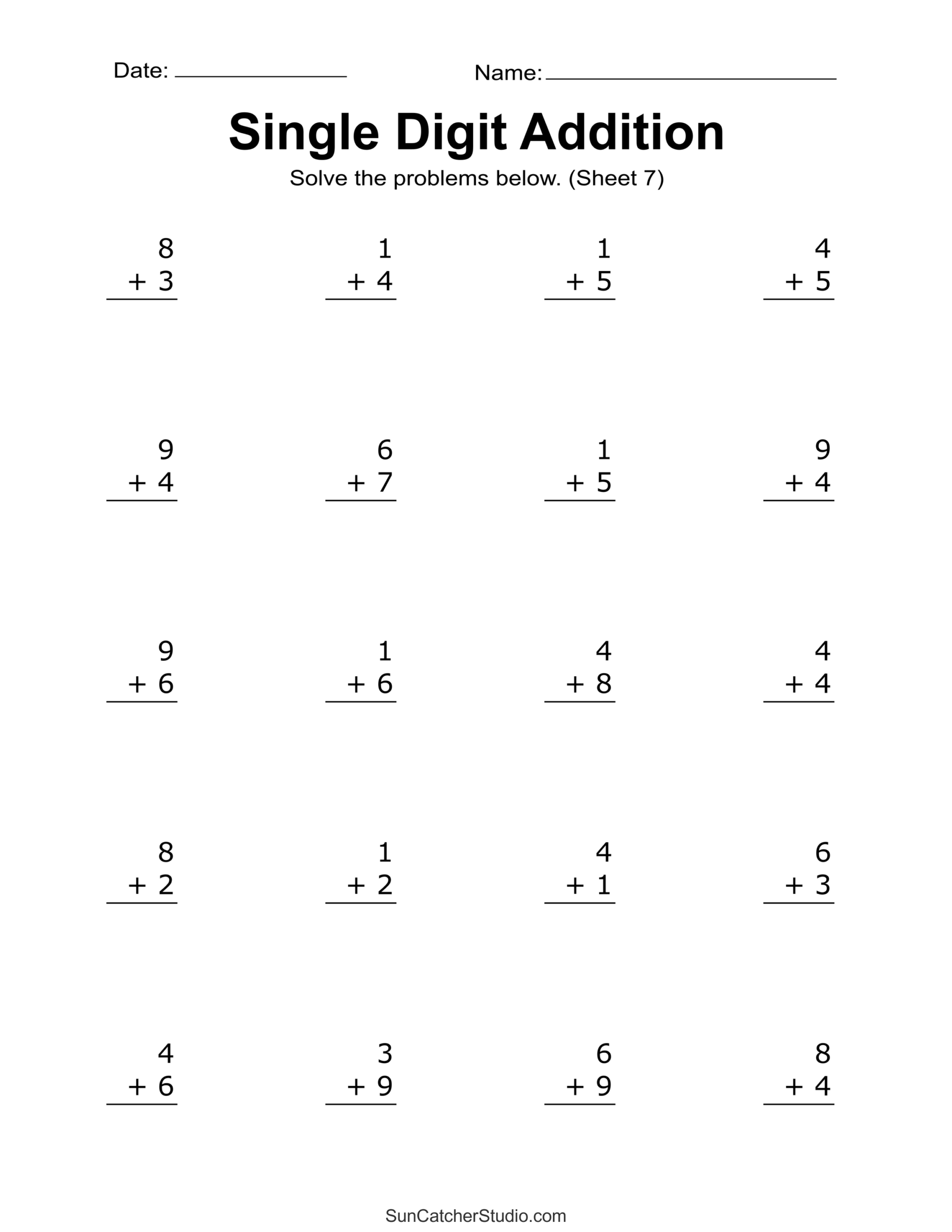 Addition Worksheets Free Printable Easy Math Problems Free Printables Monograms Design Tools Patterns DIY Projects
