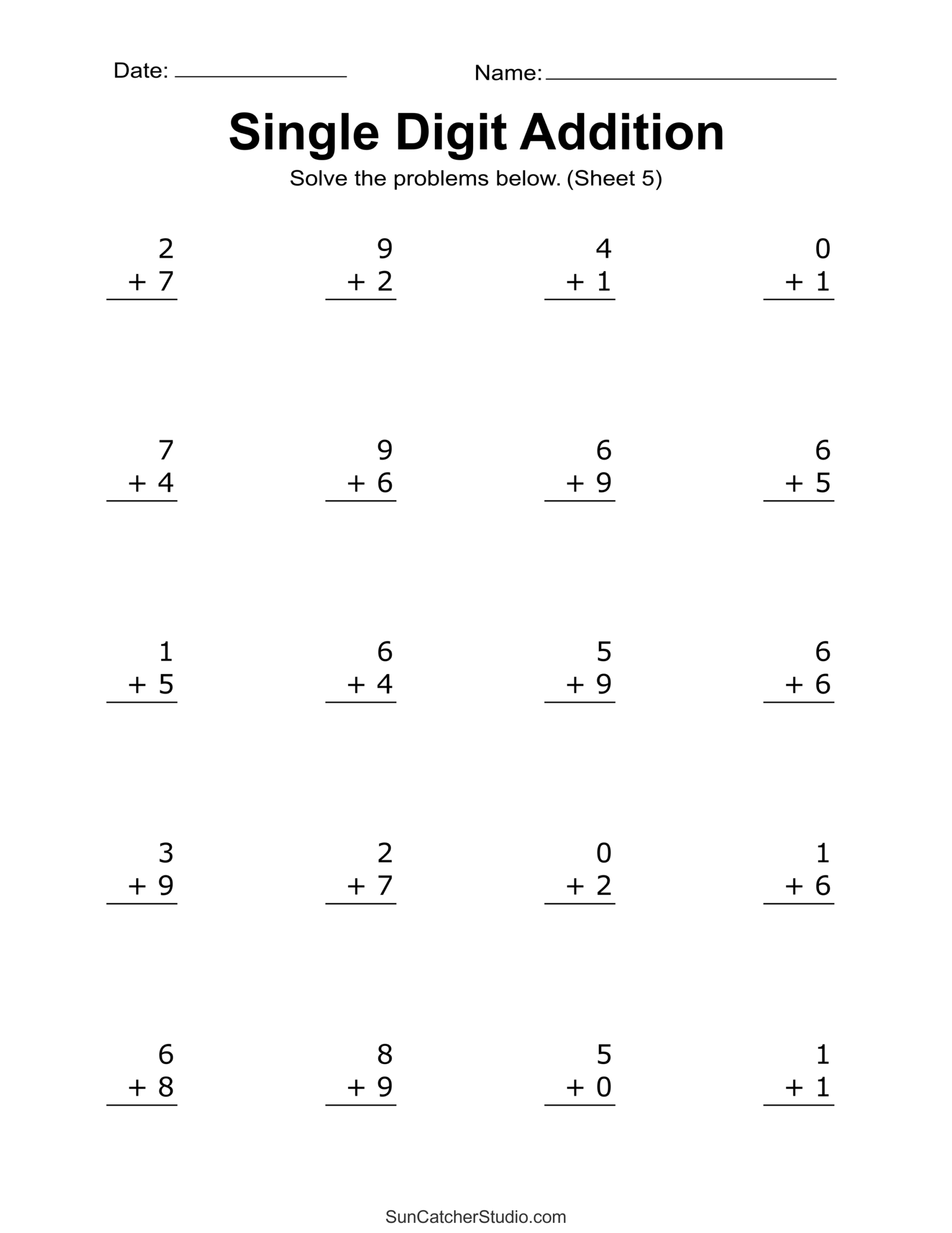 Addition Worksheets Free Printable Easy Math Problems Free Printables Monograms Design Tools Patterns DIY Projects