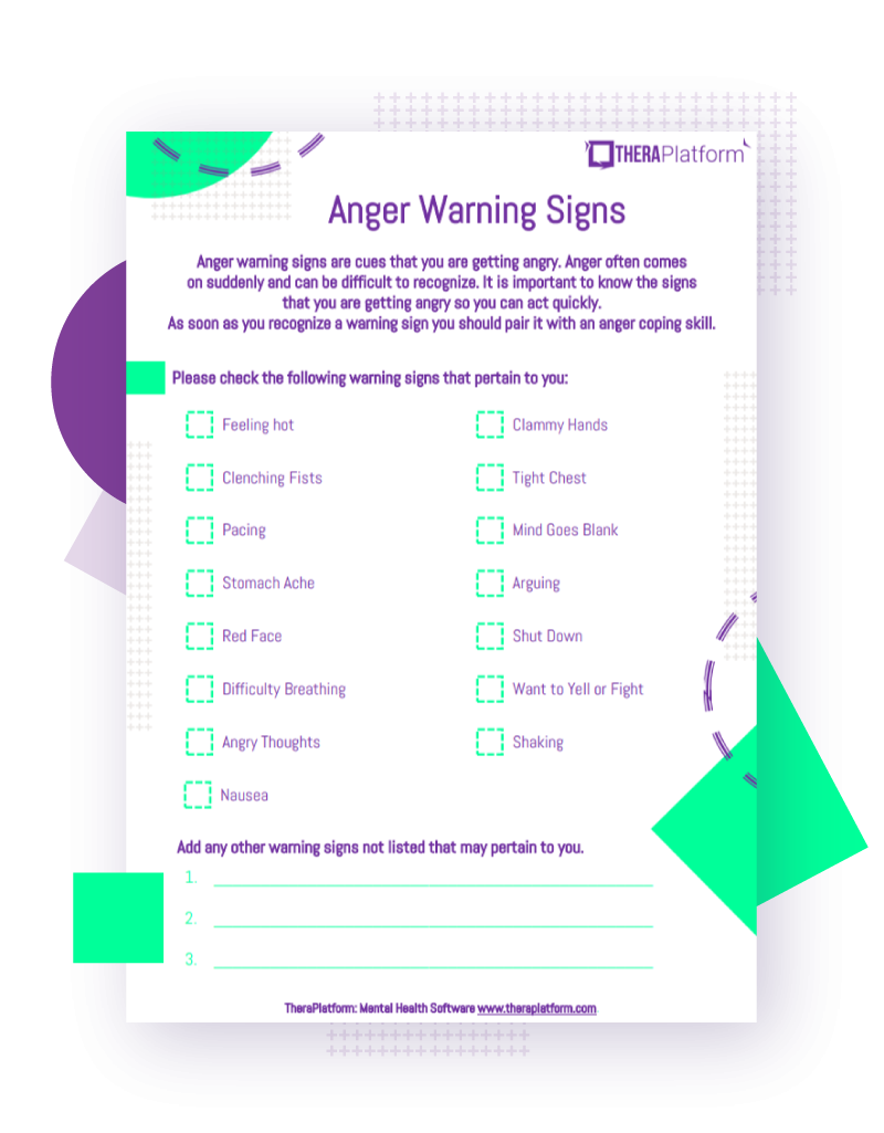 Free Printable Anger Management Worksheets
