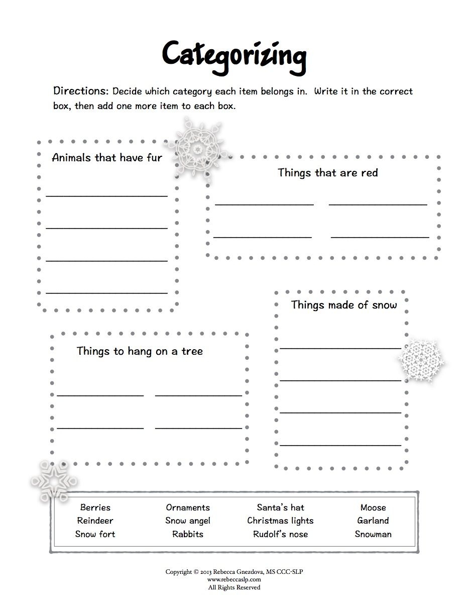 Free Printable Aphasia Worksheets