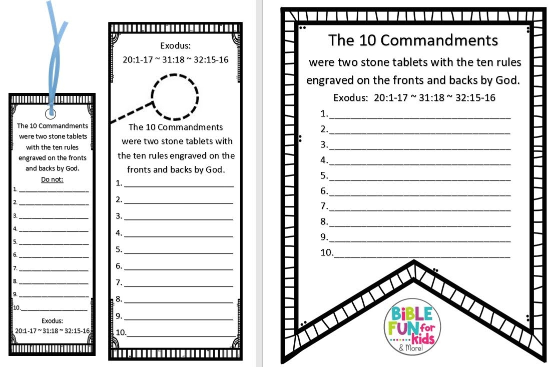 Bible Fun For Kids Moses And The 10 Commandments