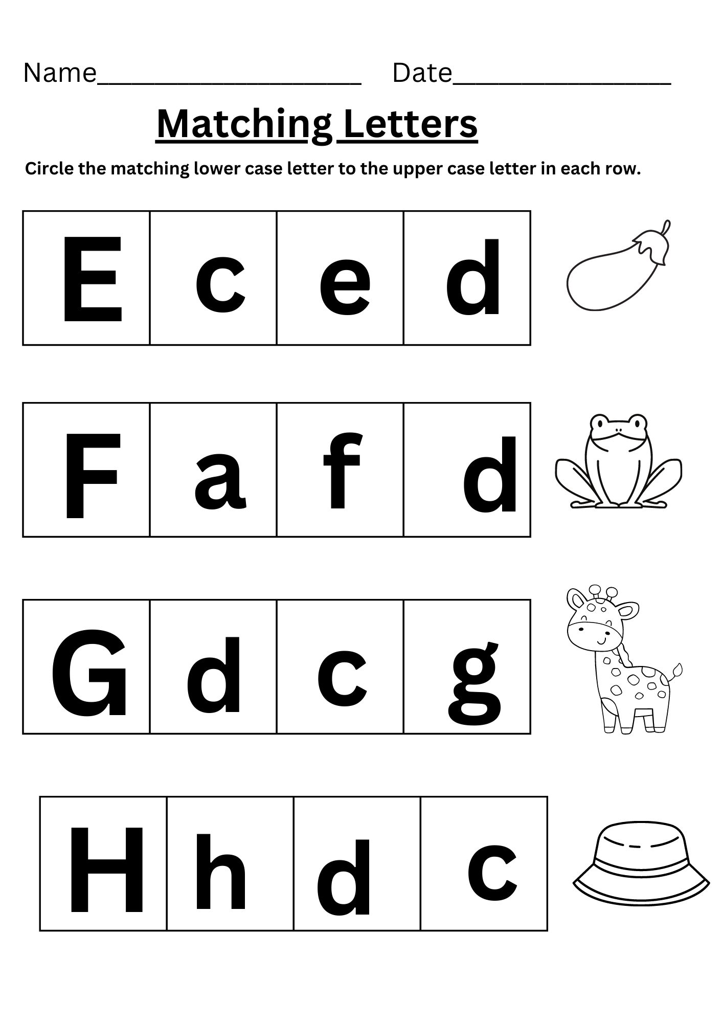 Free Printable Uppercase And Lowercase Letters Worksheets Pdf